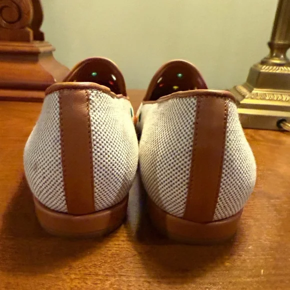 NWOT Jon Josef Tan Flat Loafers w/ multicolor Grommets Size 9.5 MSRP $225 - Picture 7 of 13